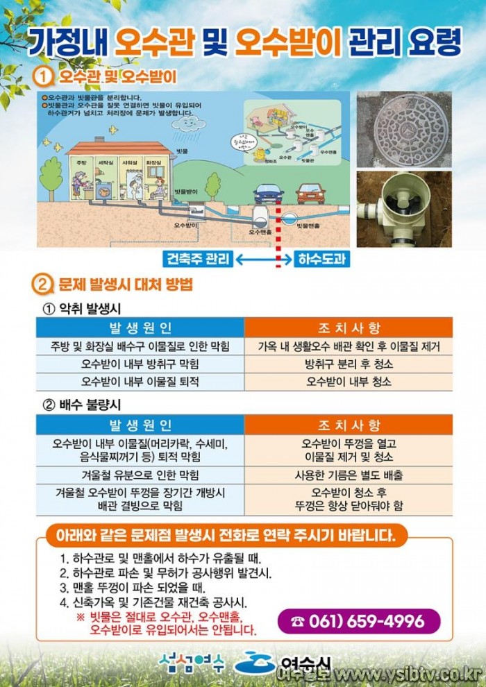 3-2. “하수구에 버리면 안돼요” 여수시, 올바른 하수도 이용법 홍보.jpg