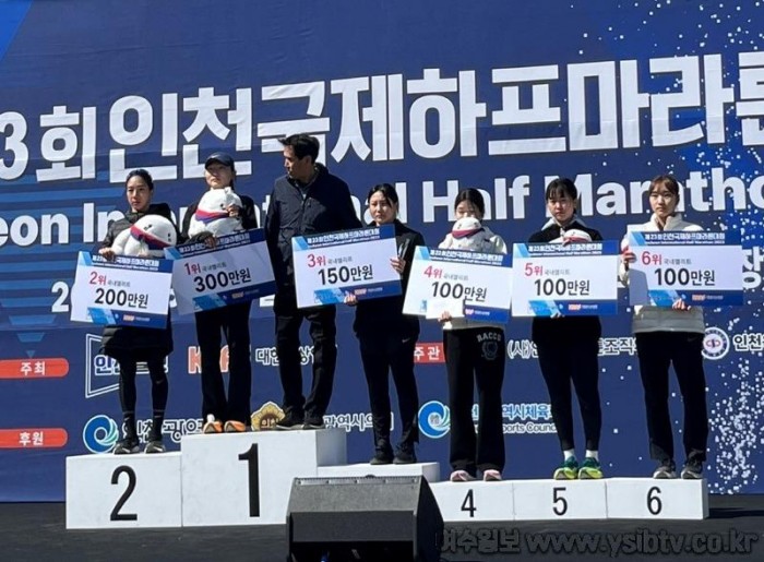 3-2 여수시청 육상팀 김은미, 인천국제하프마라톤대회 ‘우승’.jpg