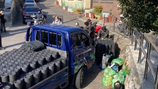 여수한려로타리클럽, 만덕동에서 ‘사랑의 연탄’ 나눔 봉사