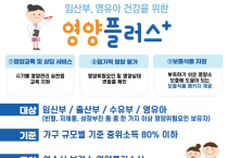 여수시, 임산부·영유아 영양플러스 사업 추진