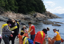 행복봉사회여수시지회 바다쓰레기 정화활동 전개