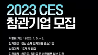 전남도, 전자제품 중소기업 12곳 선정해 참관비 일부 지원