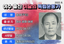 여수시, 지역 출신 ‘이달의 독립운동가’ 선정 홍보