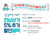 여수시, 섬섬여수페이 진남상가 관광객 5% 추가할인