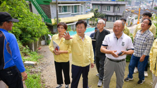 정기명 여수시장, 집중호우 대비 현장점검 나서