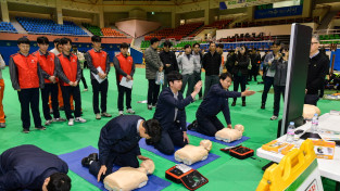 ‘산단 재난대응 능력 강화’…여수시, 재난대응 응급처치 경연대회 개최