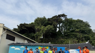 여수해경, 에버그린 봉사단과 해양안전 벽화 조성